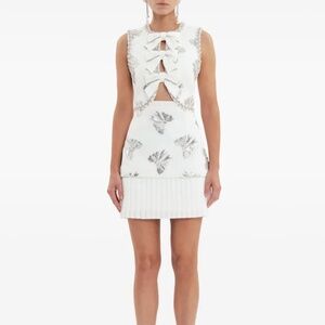 Rebecca Vallance X Nicky Hilton Valor Bow Pleated Minidress